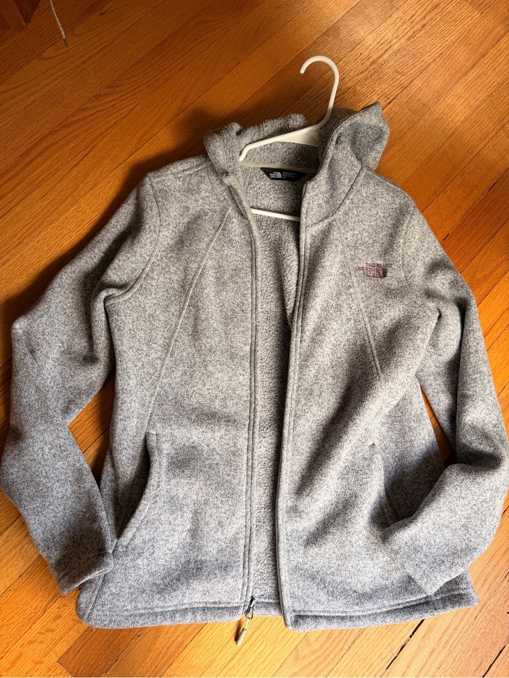 The North Face Women’s Heather Gray Hooded Fleece Jacket